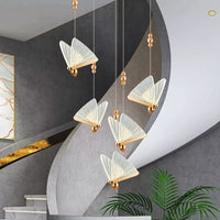 LED осветително тяло Luxury 5 Golden Butterflies