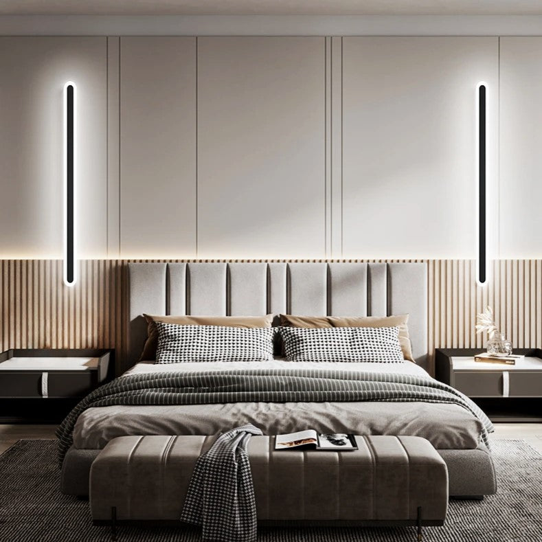 LED аплик линеен 80cm черна еквивалент 400W
