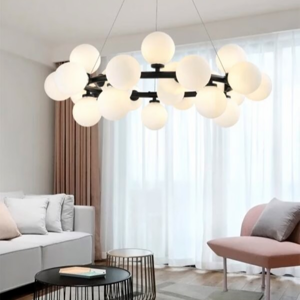 Lustra Abajur MAT Black Rotunda 25xG9 70CM NEAGRA / ABAJUR Chandeliers