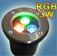 LED спот за външен монтаж 3W RGB за вграждане в под 12V