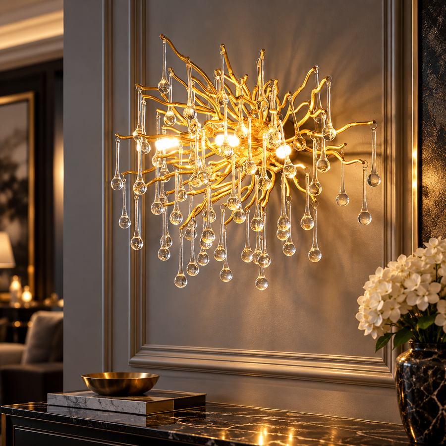 Аплик за стена Cristal Luxury Golden Tears