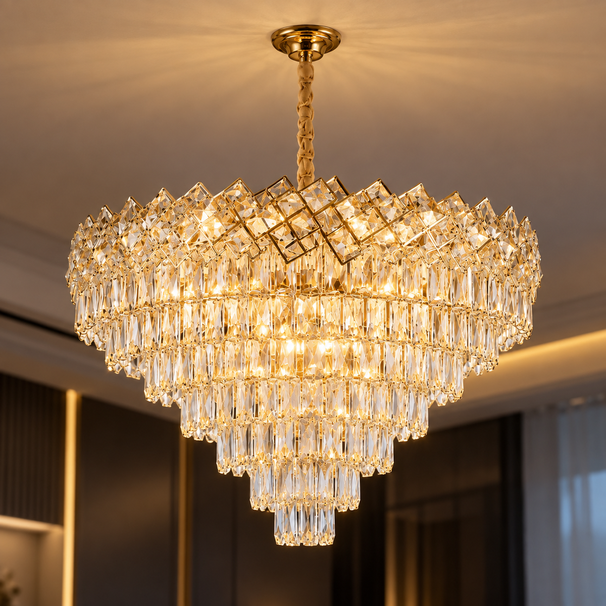 Полилей кристал MALLI Gold ⌀60CM