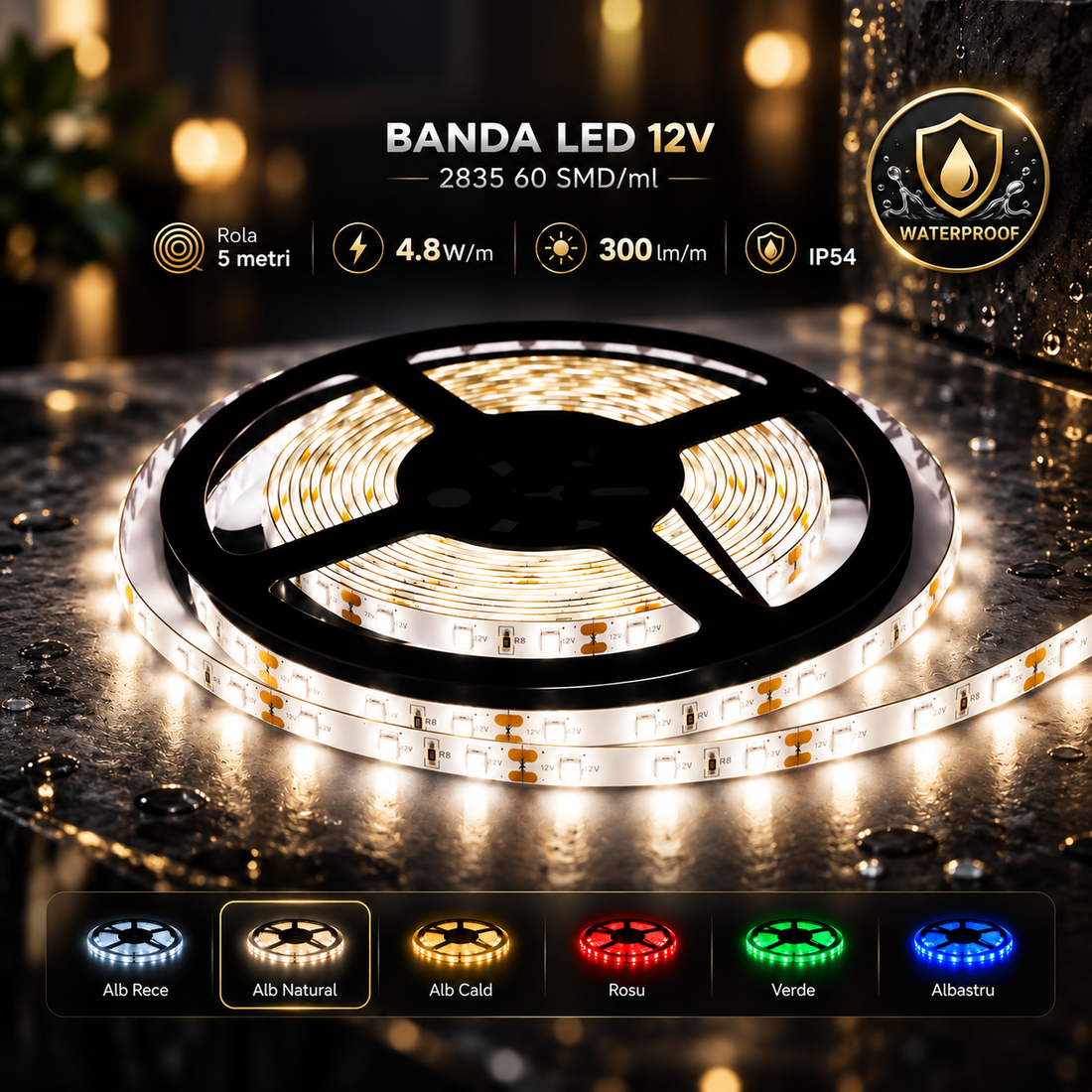 LED лента 2835 60 SMD-ML външна - ролка 5 метра