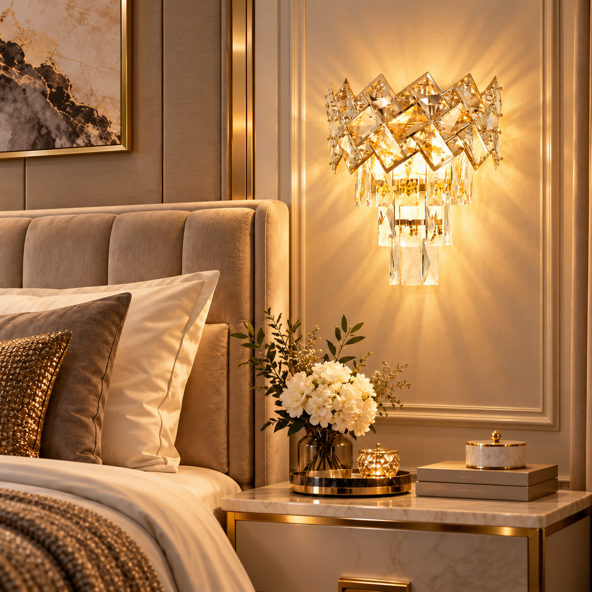 Аплик за стена Malli Gold Cristal