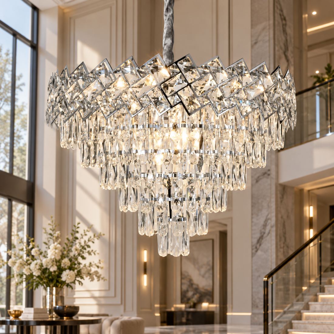 Полилей от кристал Malli Silver 60cm