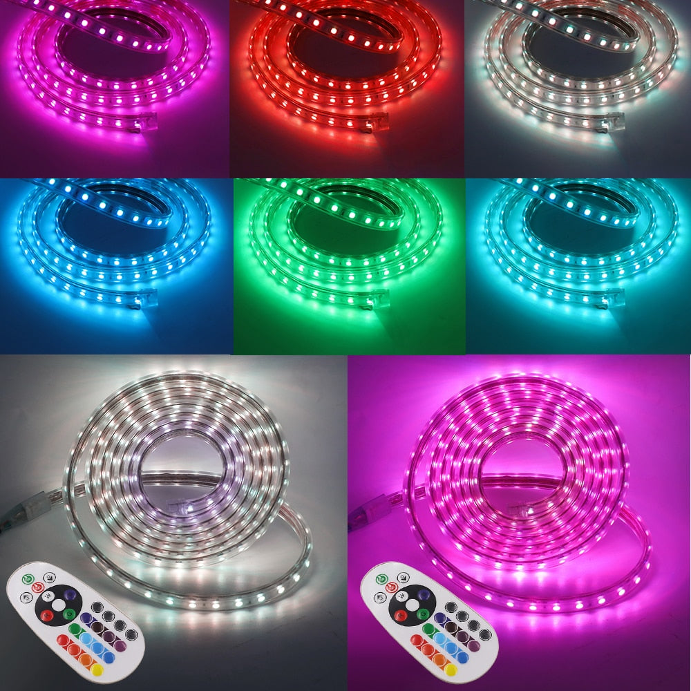 Ролка LED лента 5050 2 реда RGB 220V -100M