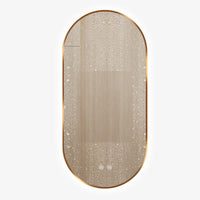 Oglinda LED Ovala 50x100cm Rama Aurie Dezaburire si 3 Lumini J179 AURIE / 50X100CM LED MIRROR