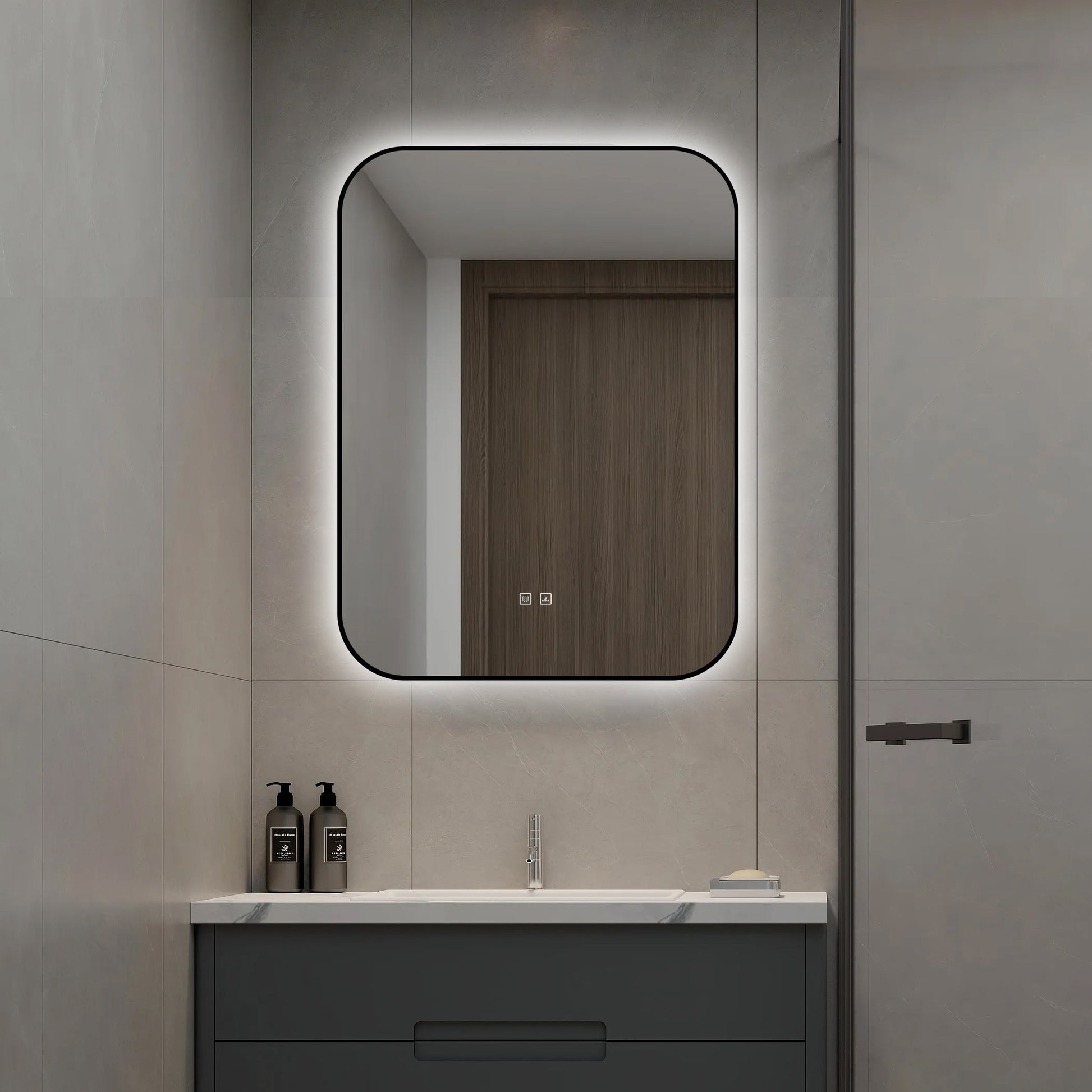 Oglinda LED Dreptunghiulara 60x80cm Functie Dezaburire si Touch LED MIRROR