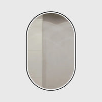 Овално LED огледало с функция против замъгляване, Touch и 3 вида светлина 50x90cm