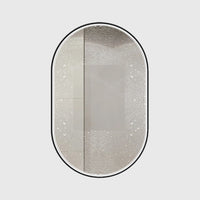 Овално LED огледало с функция против замъгляване, Touch и 3 вида светлина 50x90cm