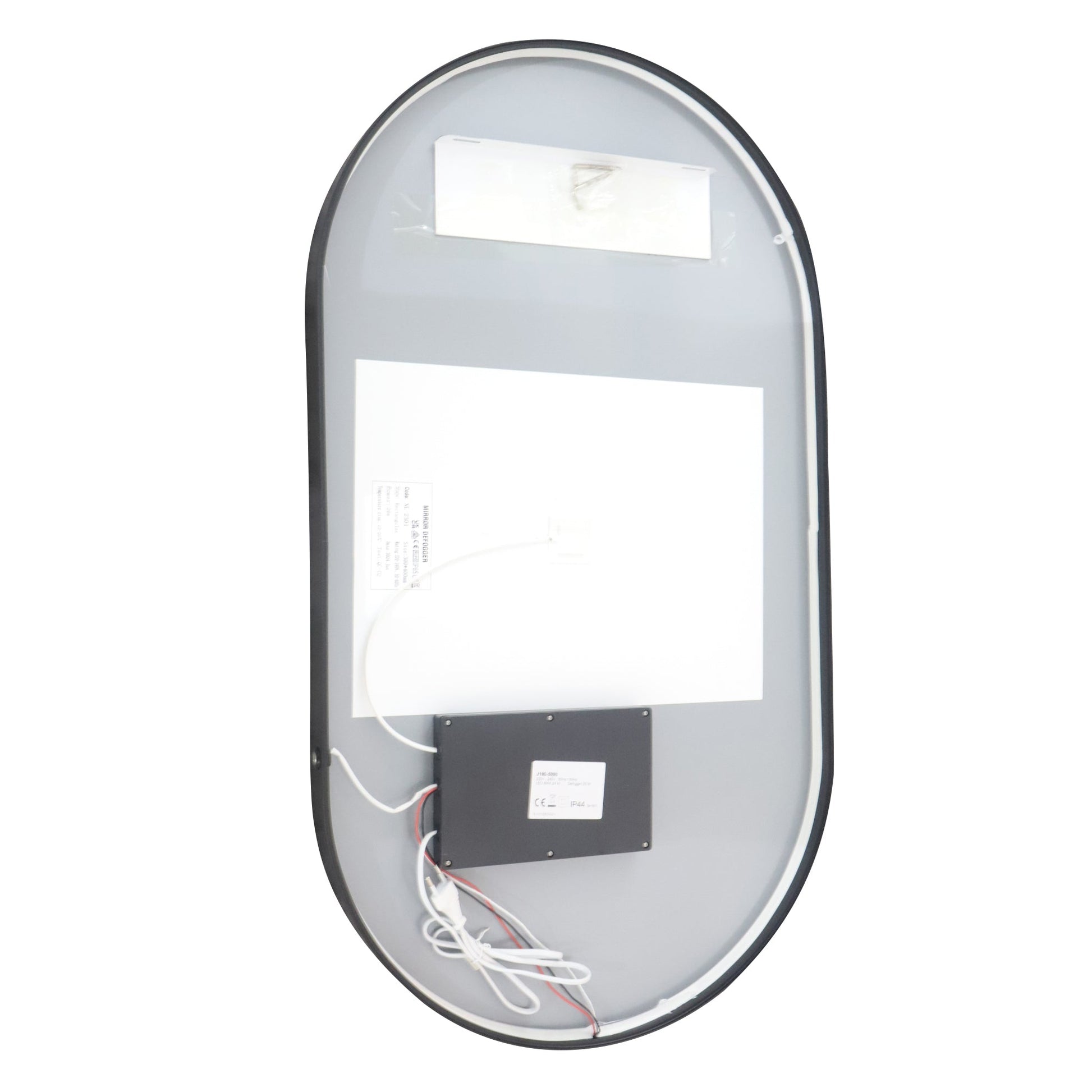 Овално LED огледало с функция против замъгляване, Touch и 3 вида светлина 50x90cm
