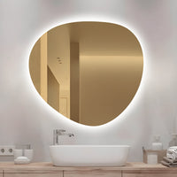 Огледало LED с функция против замъгляване, Touch и 3 вида светлина 80x73cm
