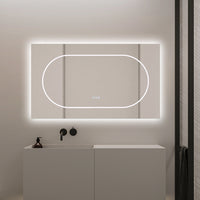 Правоъгълно LED огледало 120x70cm с функция против замъгляване и Touch