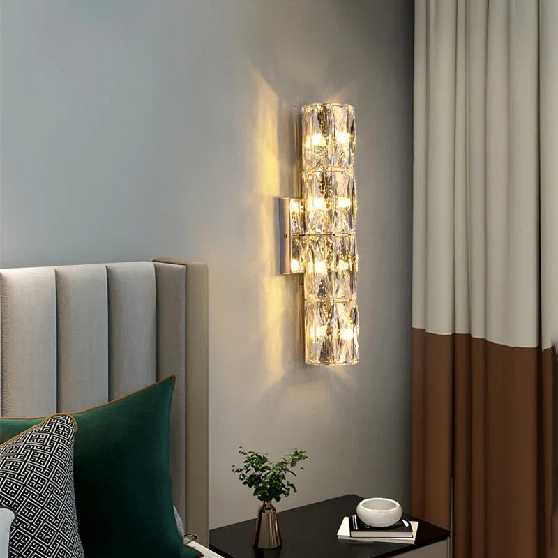 LED аплик 40W Кристал Цилиндър 40cm