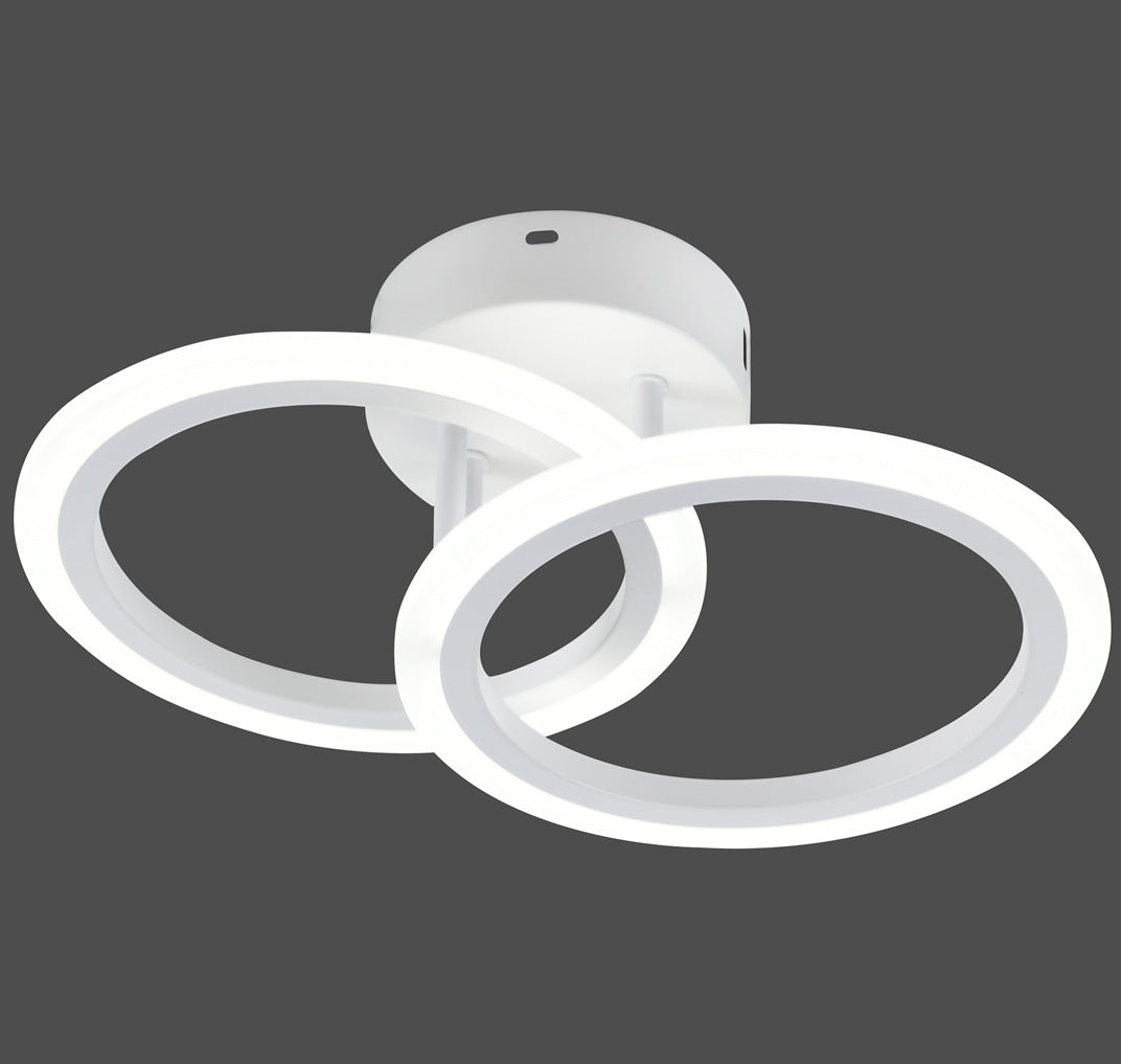 LED осветително тяло 1+1 Circle Design бяло еквивалент 300W с дистанционно