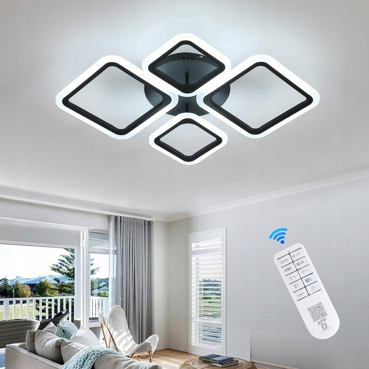LED осветително тяло 2+2 DIAMOND Black Еквивалент 350W Дистанционно управление