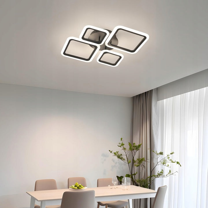 LED осветително тяло 2+2 DIAMOND Black Еквивалент 350W Дистанционно управление