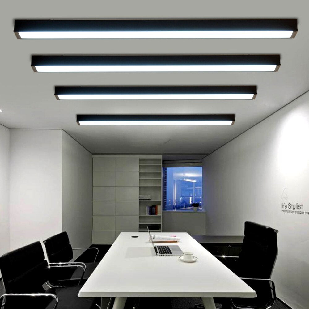 Линеен LED осветител 54W 120cm висящ/за повърхностен монтаж черен
