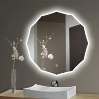 LED огледало Dodecagon с функция Touch и демистификация