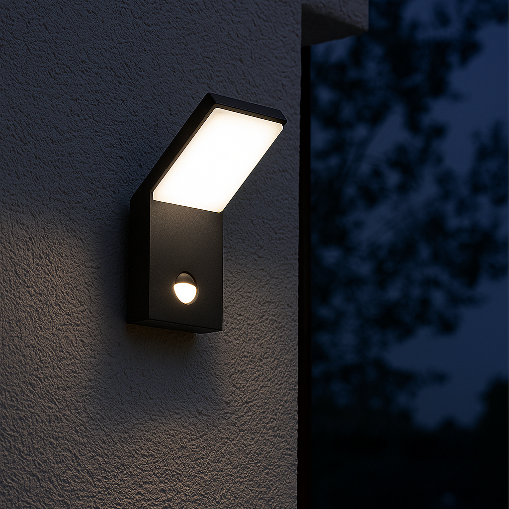 Външен LED аплик PEARL със сензор за движение, IP54, антрацит