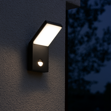 Външен LED аплик PEARL със сензор за движение, IP54, антрацит