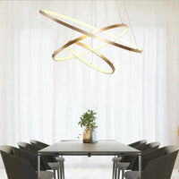 Lustra Led 154W Wonder Gold 3 Segmente Telecomanda Lighting Fixtures