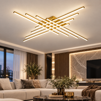 LED осветително тяло 8 Modern LINES Gold Еквивалент 1000W Дистанционно