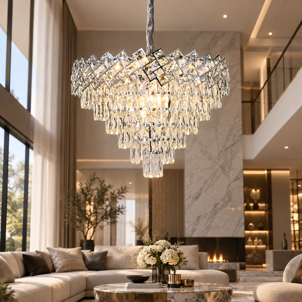 Полилей от кристал Malli Silver 60cm