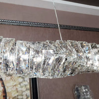 LED осветително тяло 38W Cristal WAVE сребристо с дистанционно