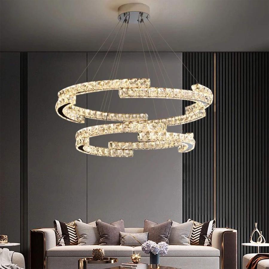 LED осветително тяло от кристал, висящо Glamorous, еквивалент 600W