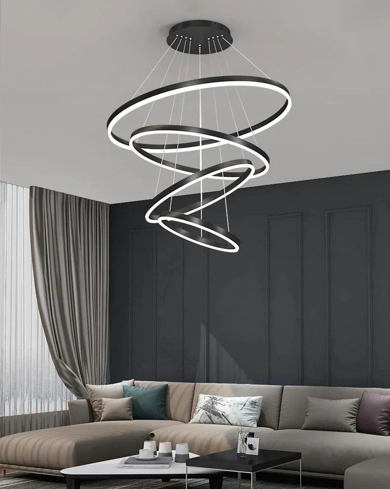 LED осветително тяло WONDERLAND Black 4 сегмента, еквивалент 1000W