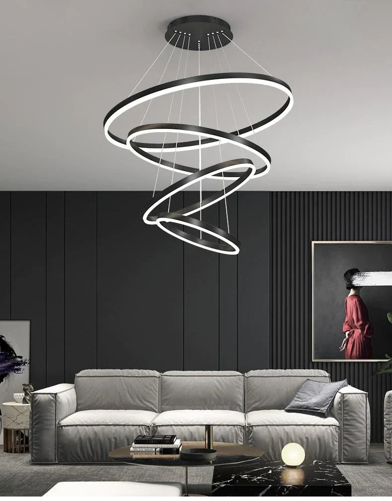 LED осветително тяло WONDERLAND Black 4 сегмента, еквивалент 1000W