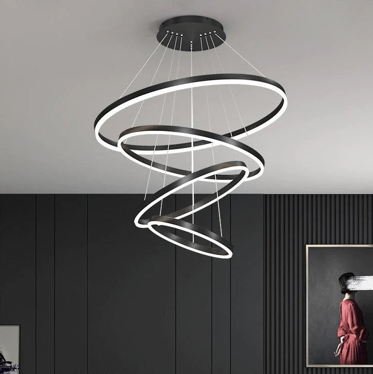 LED осветително тяло WONDERLAND Black 4 сегмента, еквивалент 1000W