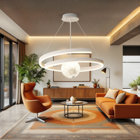 Осветително тяло LED висящо INFINITY SPHERE бяло, еквивалент 500W