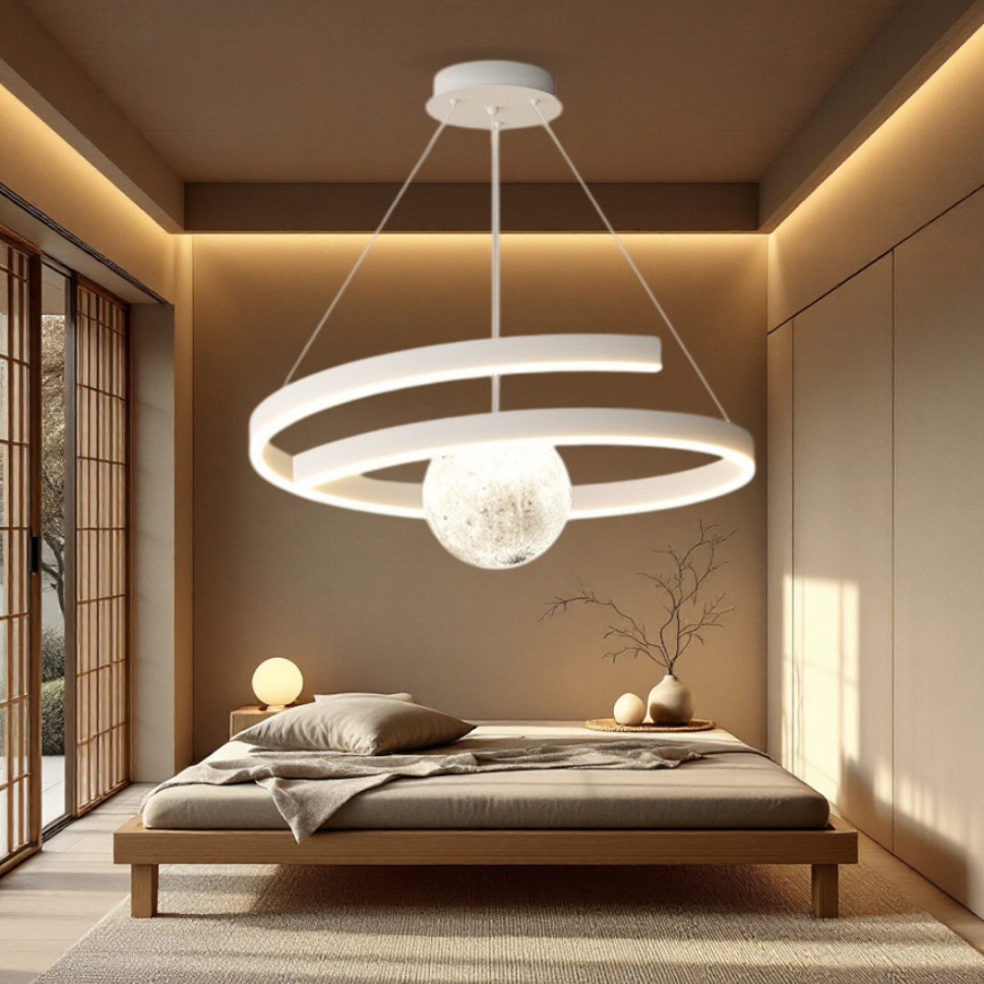Осветително тяло LED висящо INFINITY SPHERE бяло, еквивалент 500W