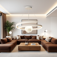 Осветително тяло LED висящо INFINITY SPHERE бяло, еквивалент 500W