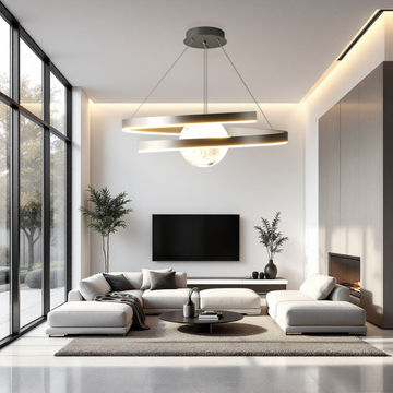 LED осветително тяло тип пендел INFINITY SPHERE черна Еквивалент 500W