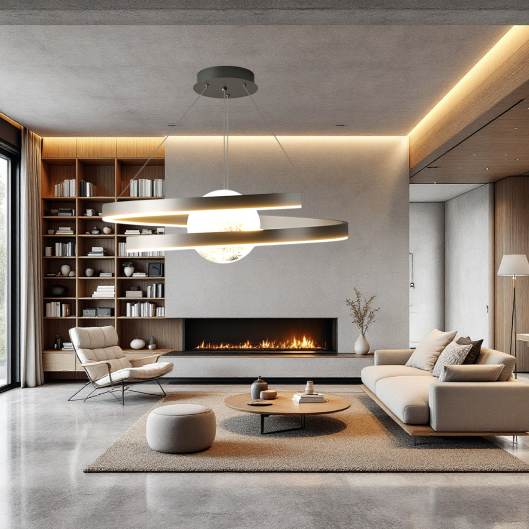 LED осветително тяло тип пендел INFINITY SPHERE черна Еквивалент 500W