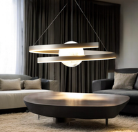 LED осветително тяло тип пендел INFINITY SPHERE черна Еквивалент 500W