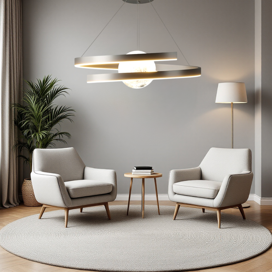 LED осветително тяло тип пендел INFINITY SPHERE черна Еквивалент 500W