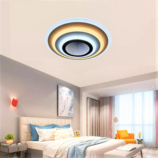 LED осветително тяло ROUND 3D с дистанционно, еквивалент 800W