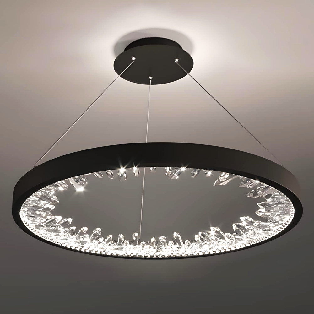 LED осветително тяло ICE-AGE Black 1 сегмент, еквивалент 200W