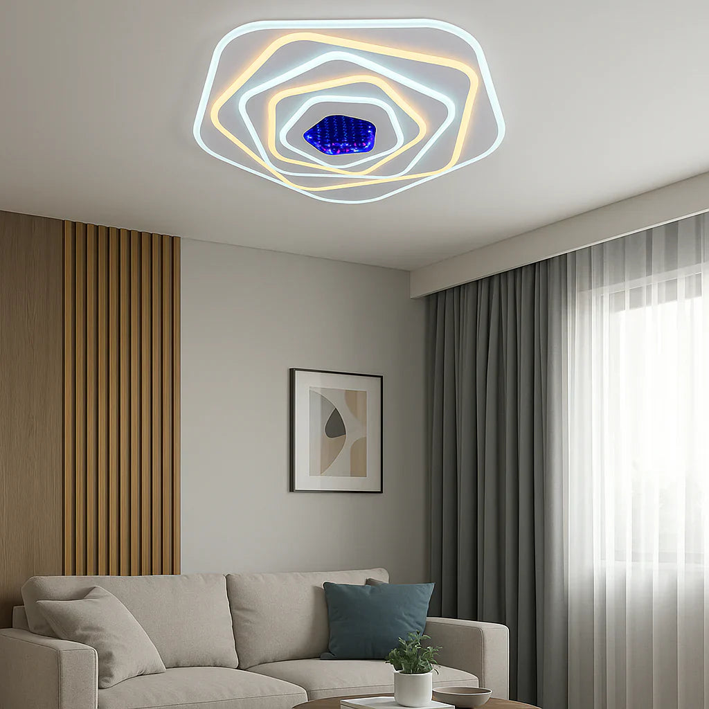 LED осветително тяло Pentagon RGB еквивалент 800W с дистанционно