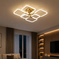 LED осветително тяло 4+2 DIAMOND Бяло+Златно Еквивалент 600W Дистанционно управление