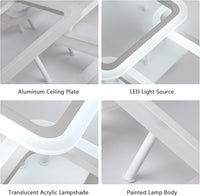 LED осветително тяло 4+1 SQUARE Бяло Еквивалент 400W Дистанционно