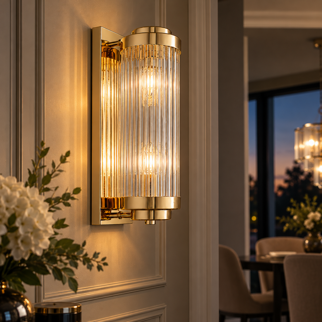 Аплик за стена Gold Luxury SERGIO, въртящ се, регулируем
