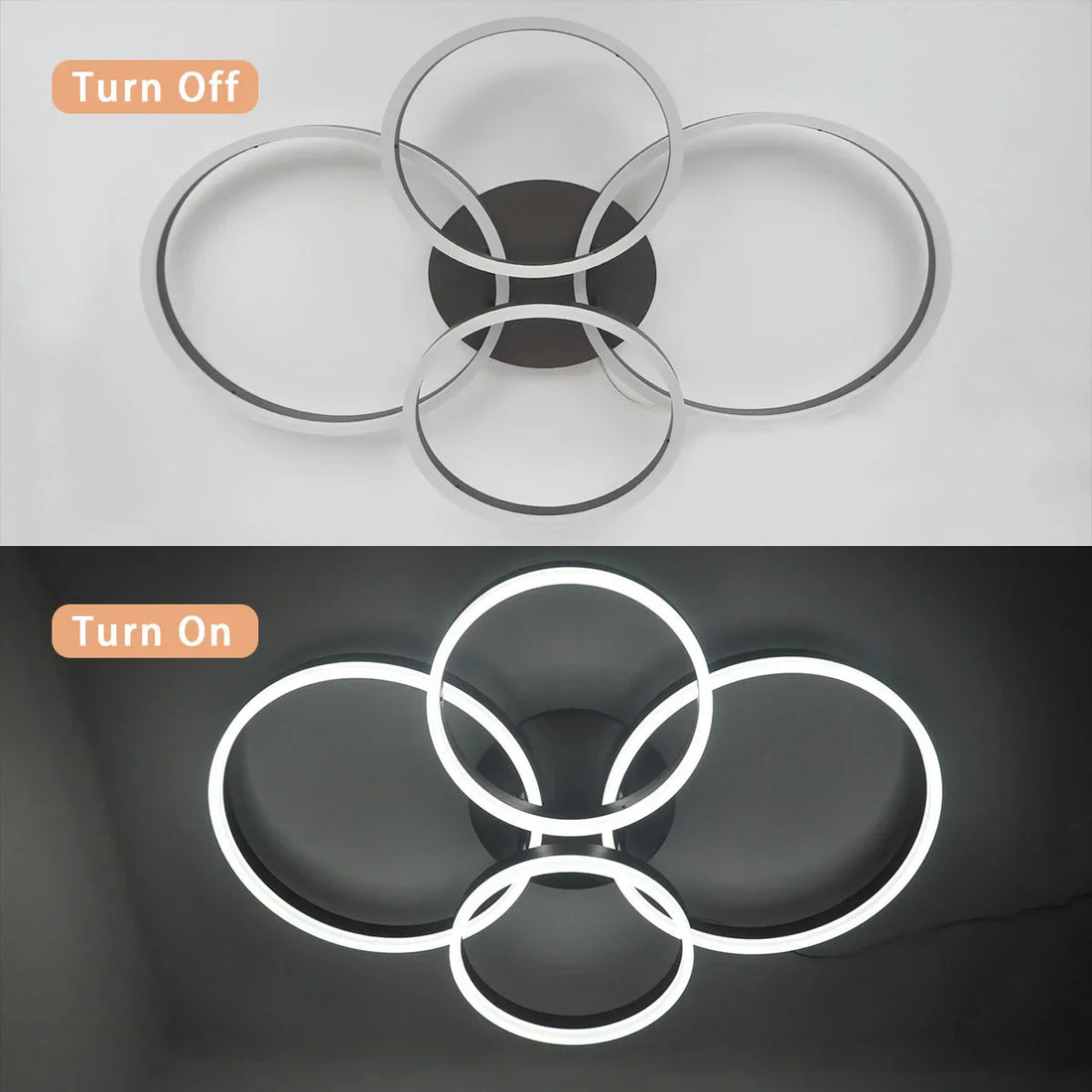 LED осветително тяло 132W 2+2 CIRCLE New Design кафяво