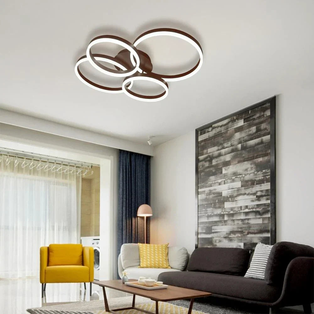 LED осветително тяло 132W 2+2 CIRCLE New Design кафяво