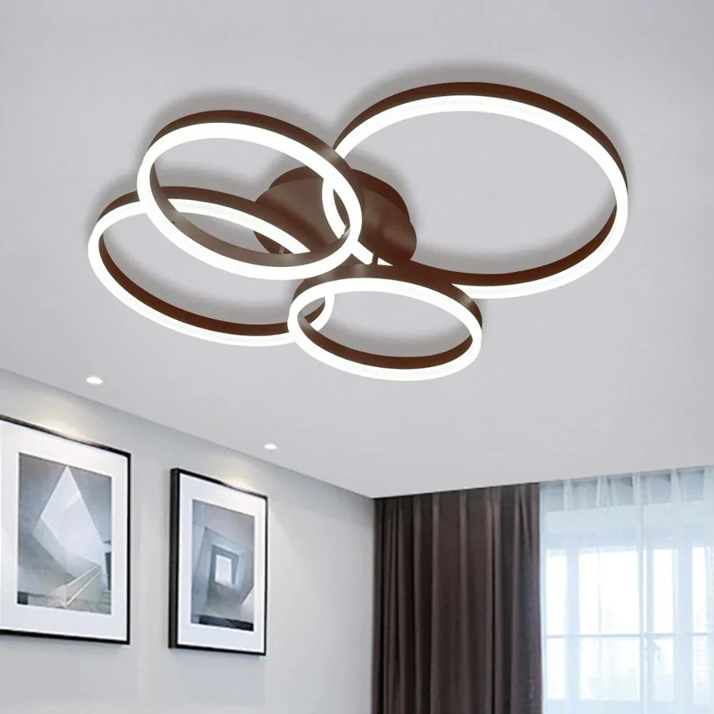 LED осветително тяло 132W 2+2 CIRCLE New Design кафяво
