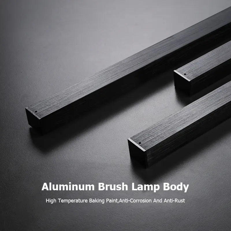 LED осветително тяло висящо 4 Linnes Black еквивалент 400W с дистанционно
